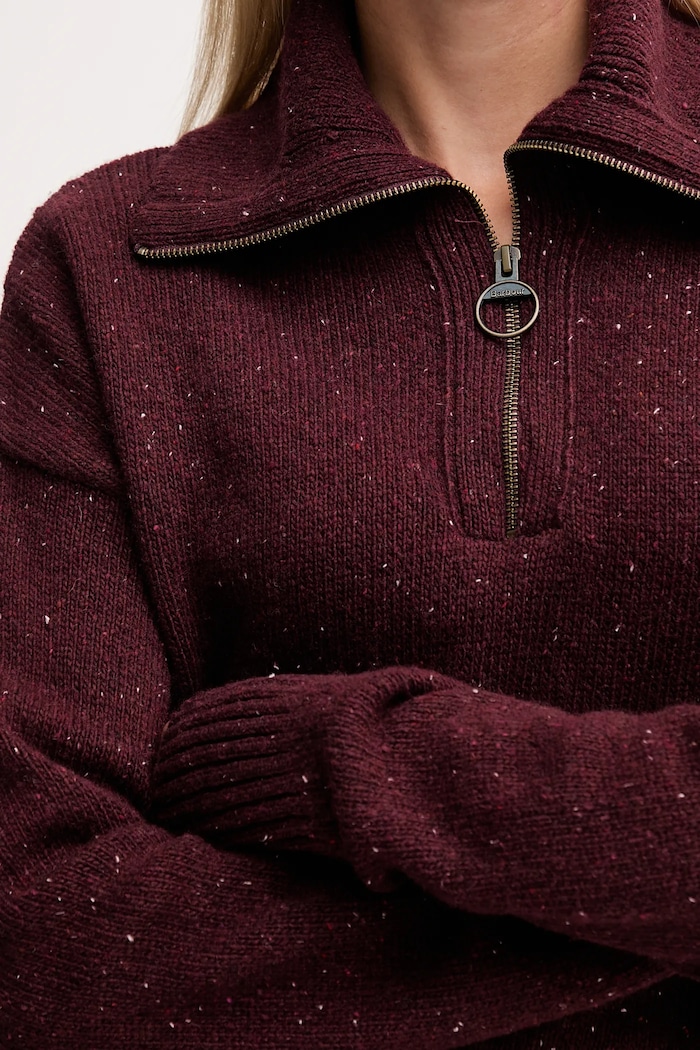 Barbour pulover de lână LKN1579 burgundia