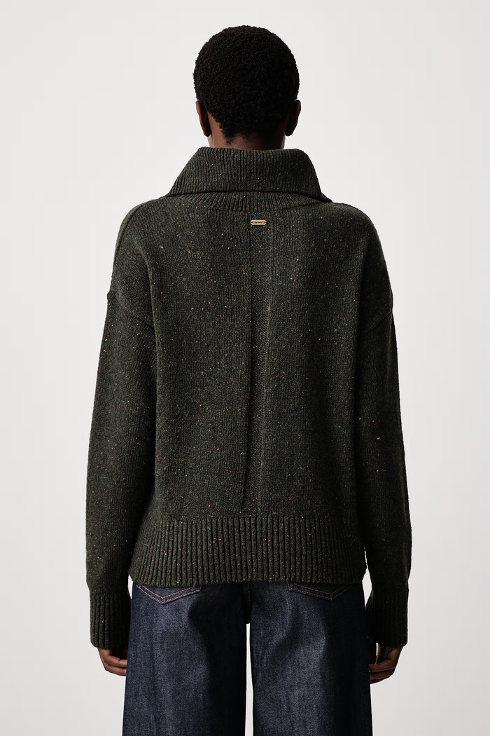 Odzież Barbour Sweter damski z wełną LKN1579 zielony
