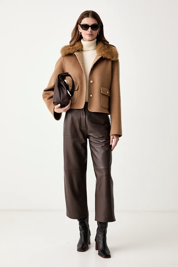 Barbour Golf damski z wełną Pendle Roll LKN1077 beżowy AW25
