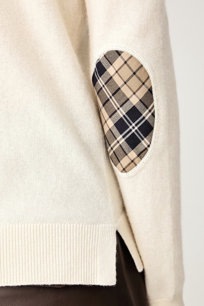 Golf damski z wełną Pendle Roll Barbour beżowy LKN1077