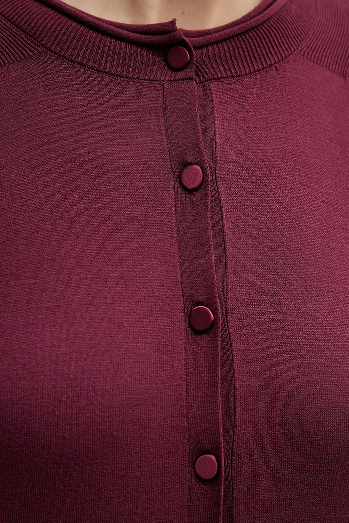 Sisley cardigan 17Q3M5203 burgundia