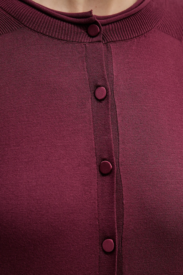 Sisley cardigan 17Q3M5203 burgundia