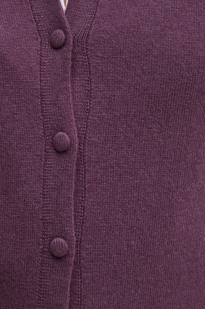 Kardigan s primjesom vune Sisley 102HM5237 ljubičasta