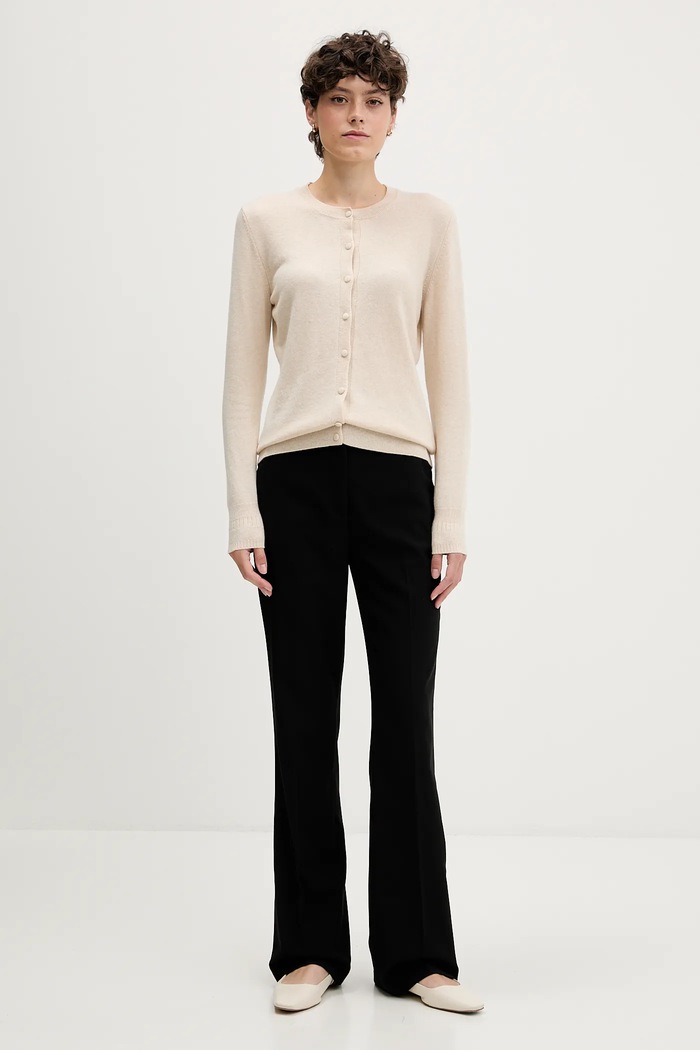Sisley kardigan z domieszką wełny 102HM5237 beżowy AW25