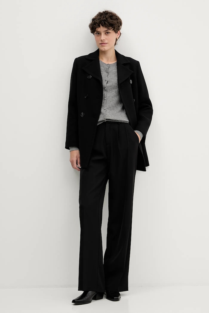Sisley kardigan z domieszką wełny 102HM5237 szary AW25