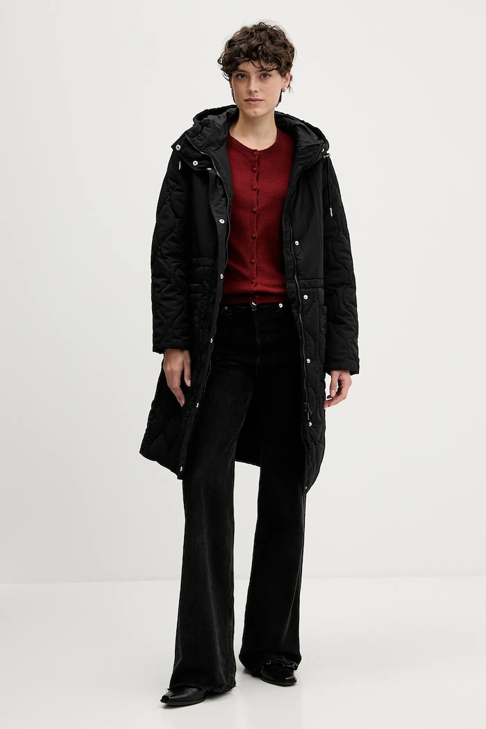 Sisley cardigan din amestec de lână 102HM5237 rosu AW25