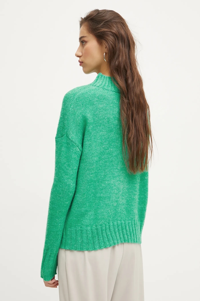 Odzież Superdry sweter z domieszką wełny W6110551A.GYJ turkusowy