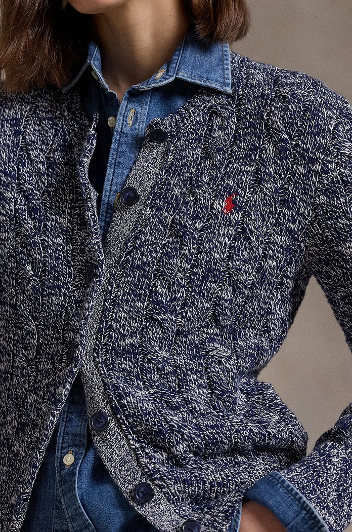 Bavlněný kardigan Polo Ralph Lauren béžová 211947926