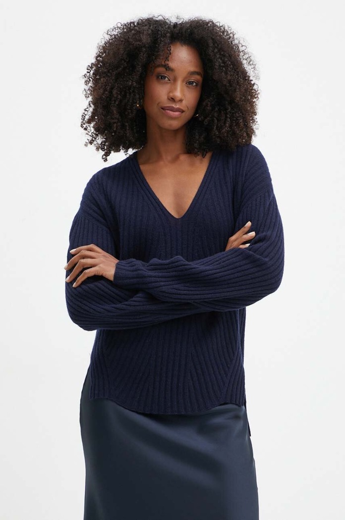 Twinset Maglione in lana blu navy 242TP3716