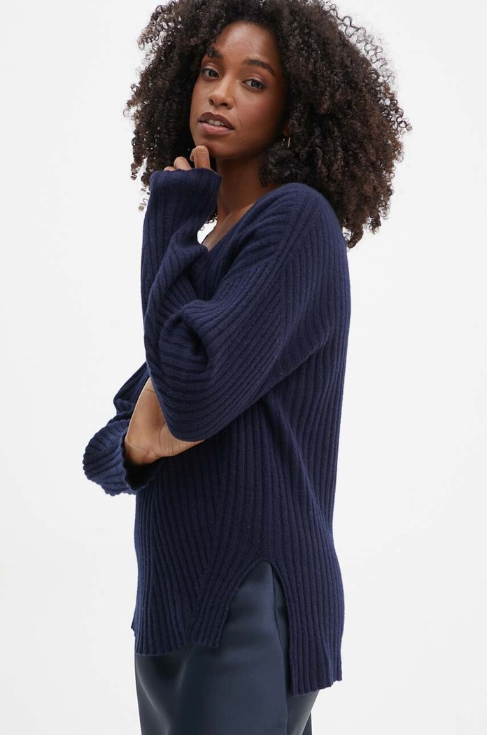 Maglione in lana Twinset 242TP3716 blu navy