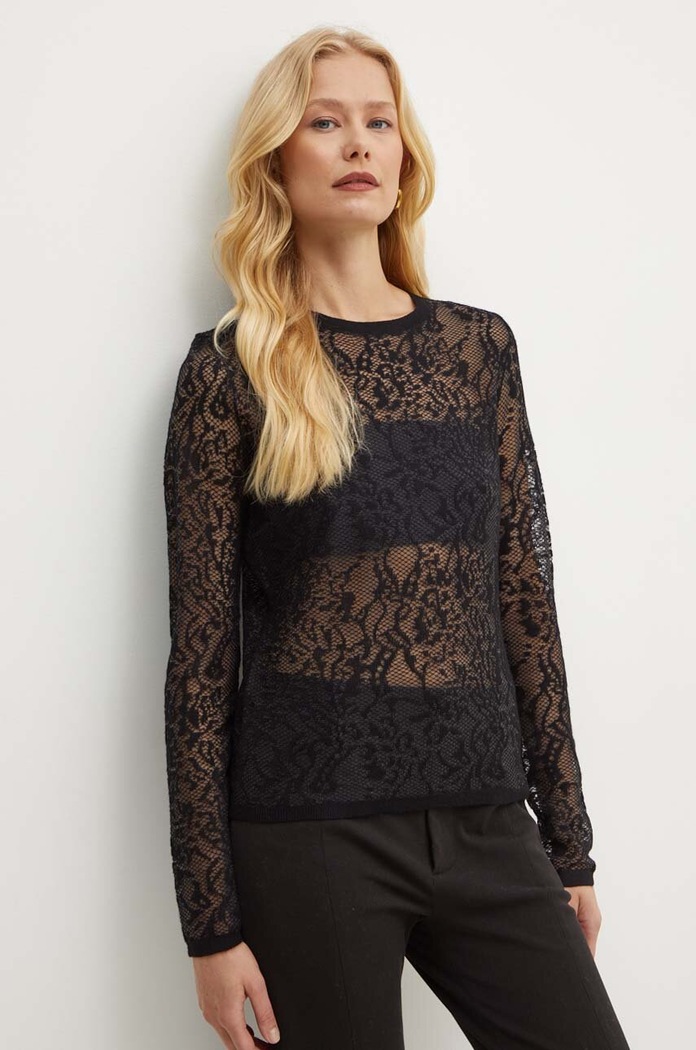 Svetr a top Twinset kulatý černá 242TP3011