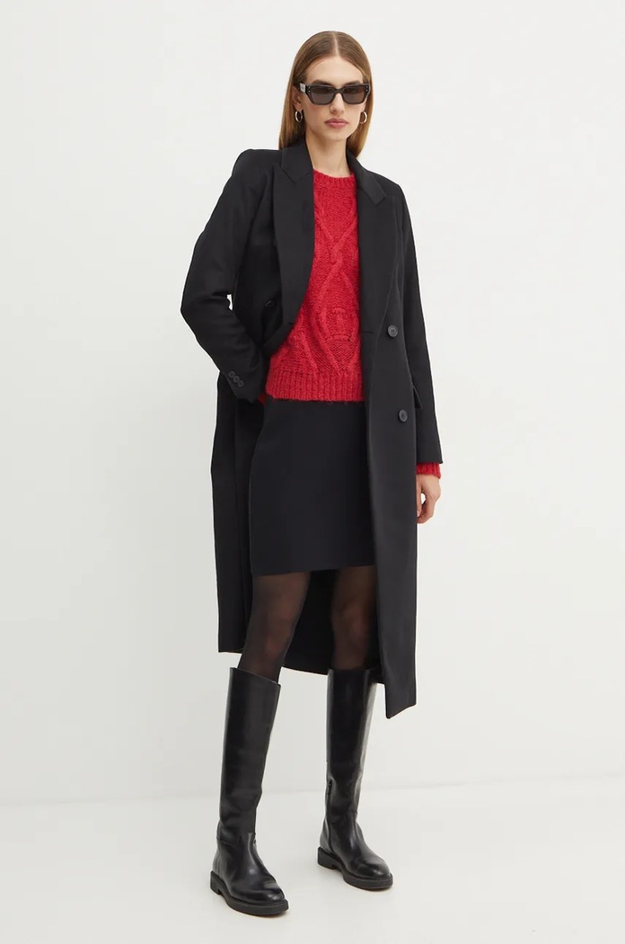 Twinset pulover de lana 242TT3313 rosu AW24