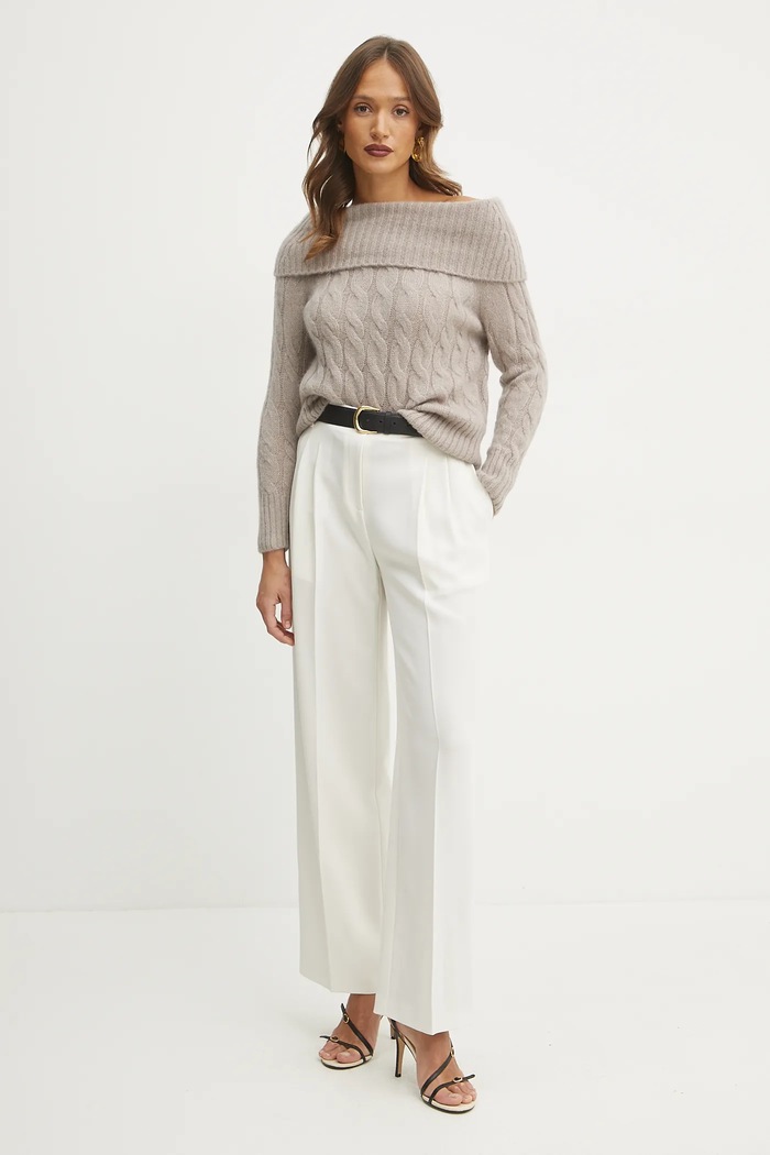 Vlněný svetr Marella 2423366225200 béžová AW24