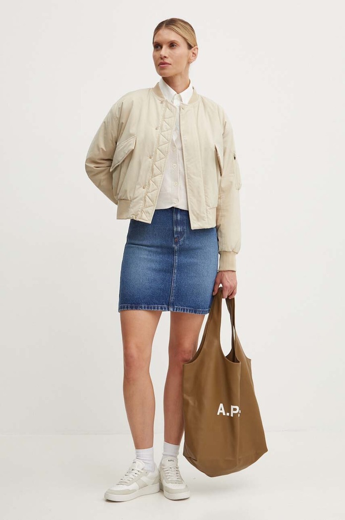 Bavlněný kardigan A.P.C. cardigan berenice COGDK.F22266 béžová AW24