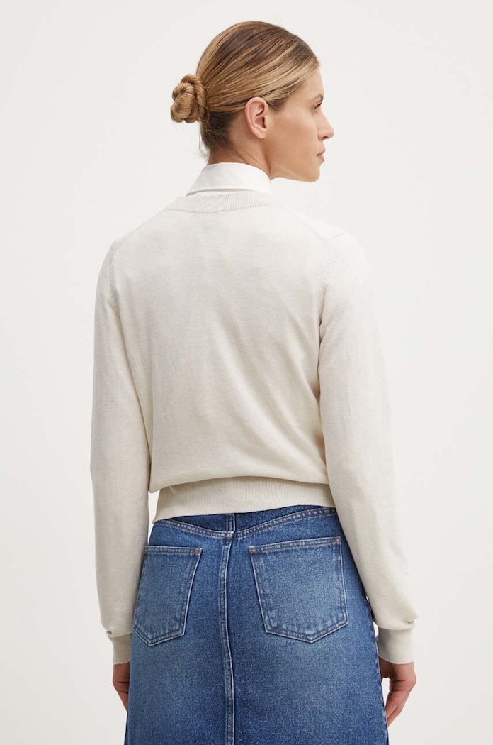 Oblečení Bavlněný kardigan A.P.C. cardigan berenice COGDK.F22266 béžová