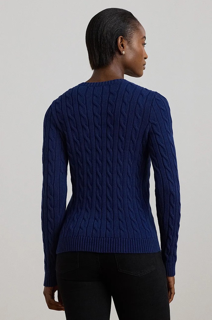Bavlněný svetr Lauren Ralph Lauren 200955434 námořnická modř AW24