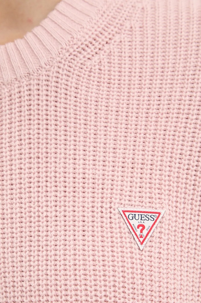 Bavlněný svetr Guess Jeans W4BR08.Z3HM1 růžová