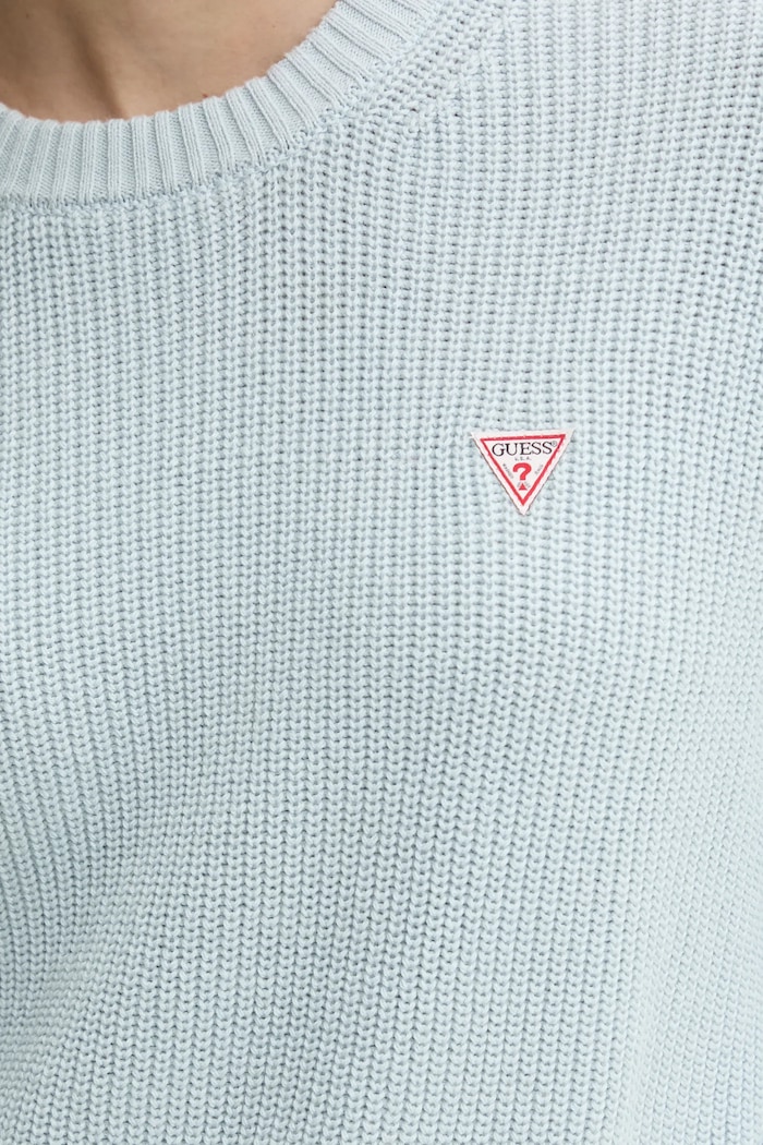Guess Jeans svetr dámský bavlněný W4BR08.Z3HM1 modrá
