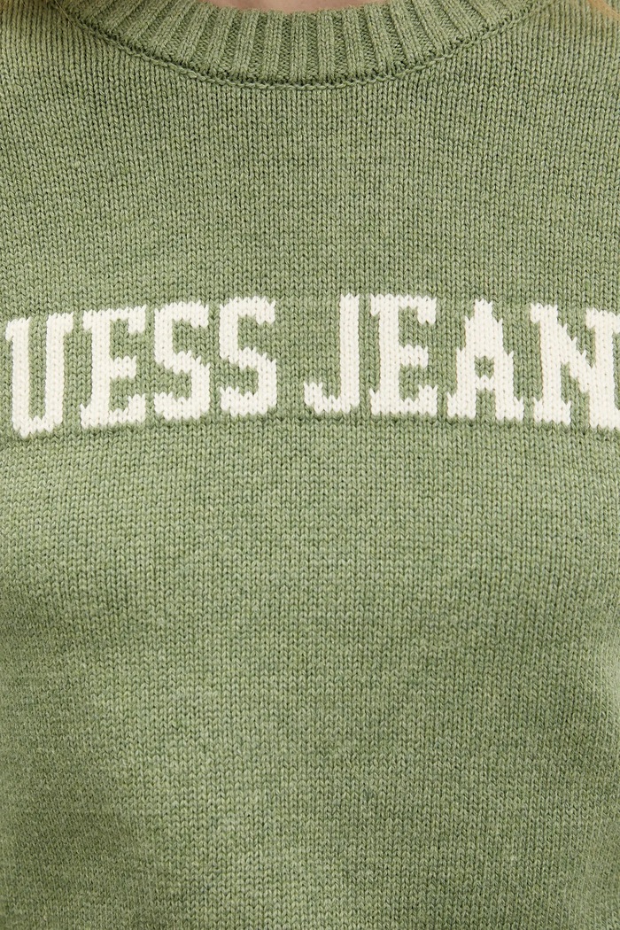 Βαμβακερό πουλόβερ Guess Jeans W4BR10.Z3HM1 πράσινο