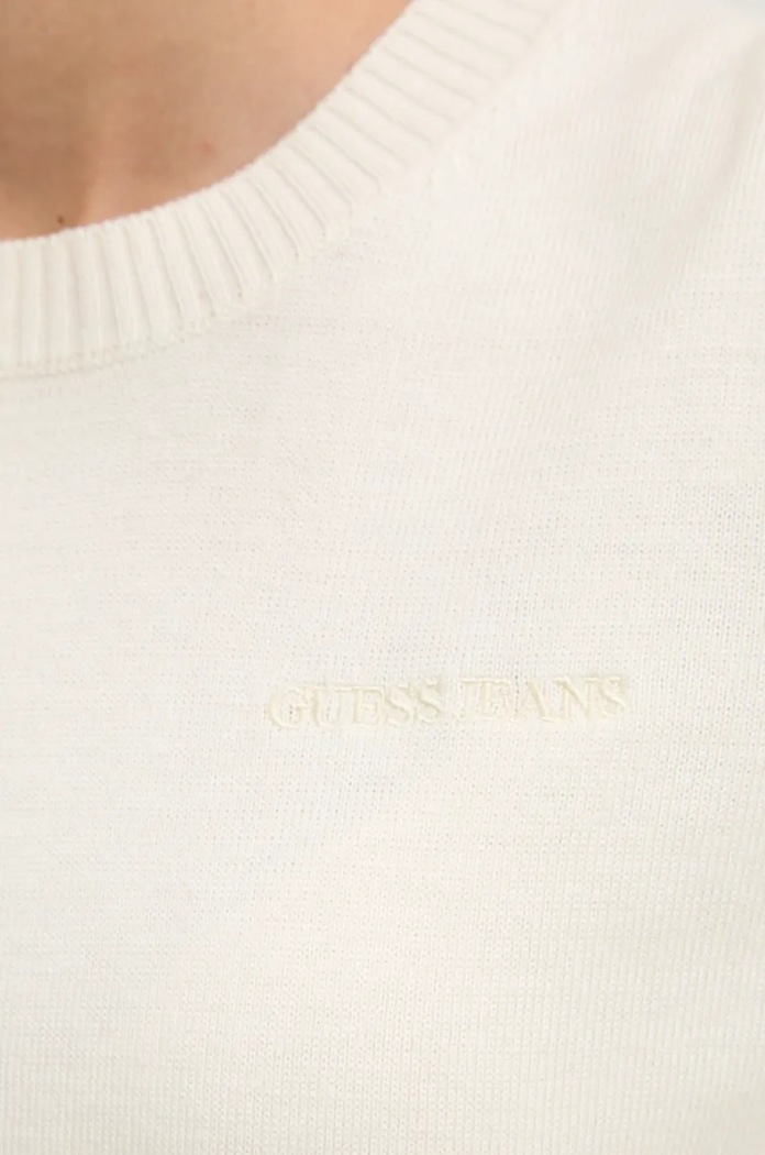 Pulover s dodatkom vune Guess Jeans W4BR83.Z3HO2 bež