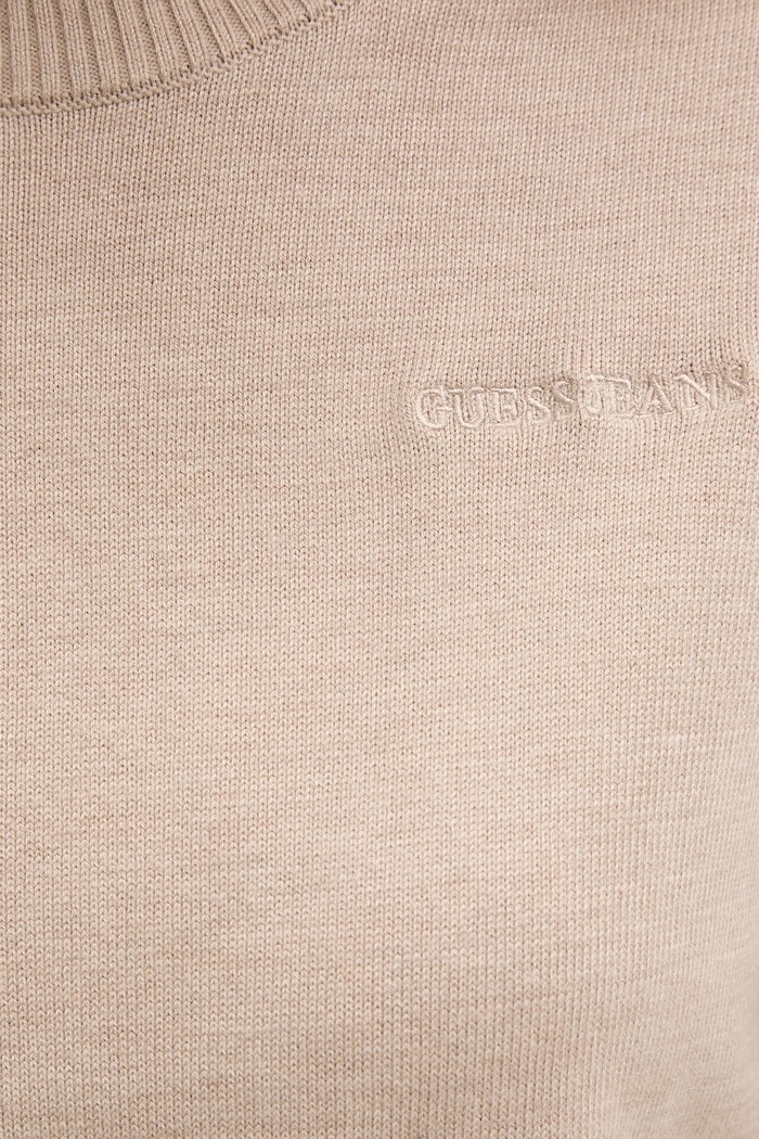 Πουλόβερ με προσθήκη μαλλιού Guess Jeans W4BR83.Z3HO2 μπεζ