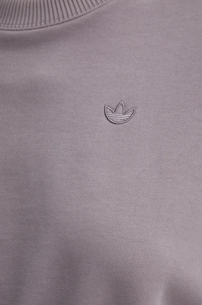 adidas Originals pamut melegítőfelső Premium Essentials Sweater IY9709 lila