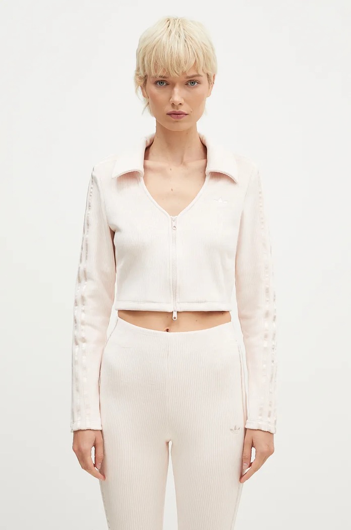Кофта adidas Originals Femme Galore Rib Cardigan без капюшона розовый JN3018
