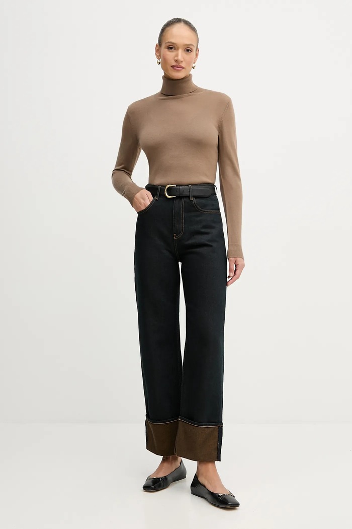 Sisley pulover 11BAM201C maro AW25