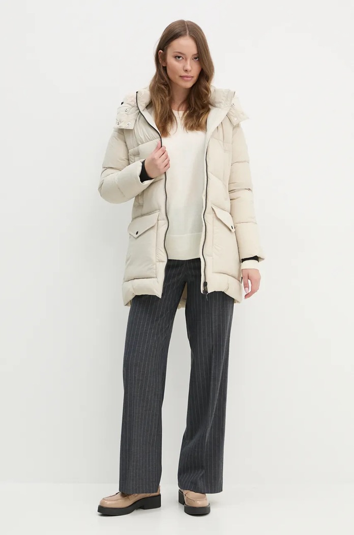 Вълнен пуловер Sisley 1044M103K бежов AW24