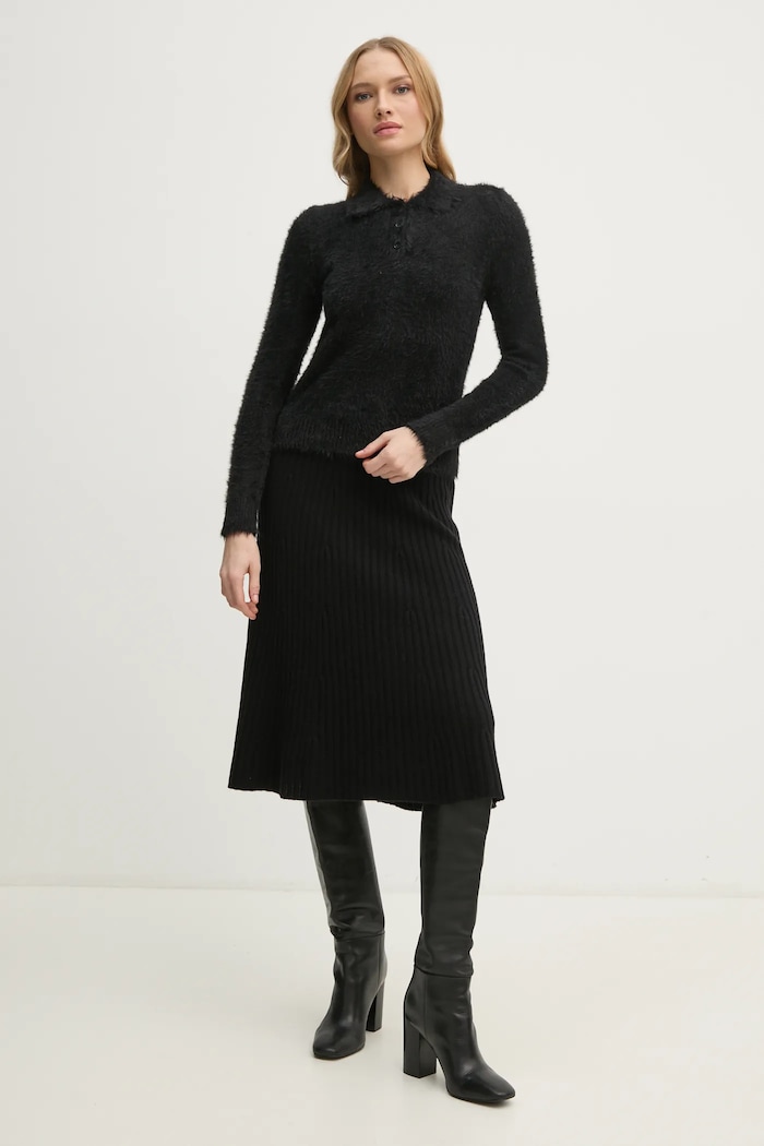 Sisley pulover 19VBM300B negru AW24
