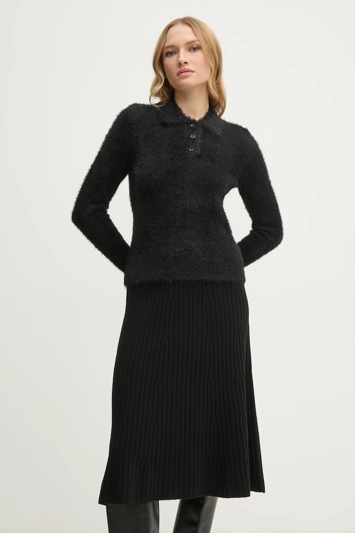 Sisley pulover negru 19VBM300B