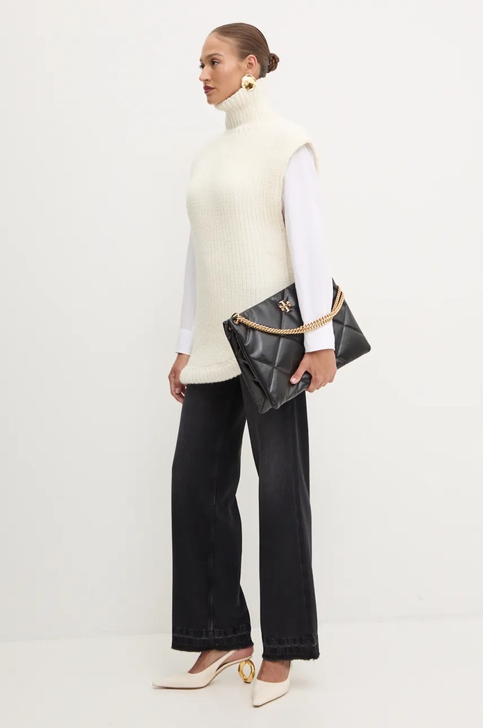 Prsluk s primjesom vune Victoria Beckham 1424KJU005805A bež AW24