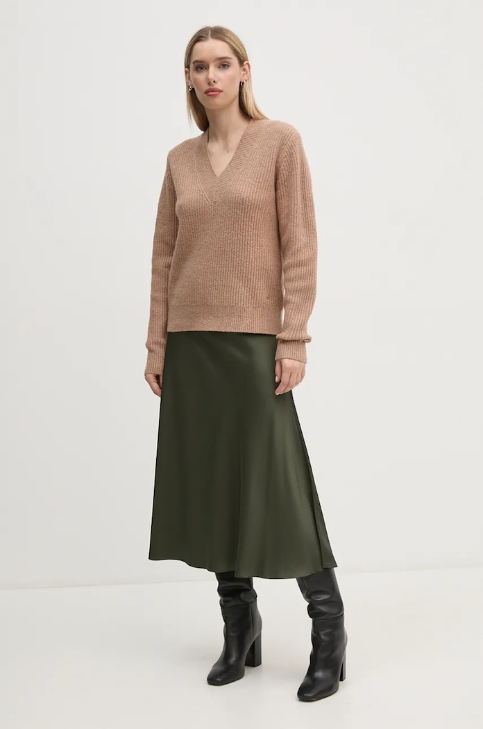 Sveter s prímesou vlny Calvin Klein K20K207414 béžová AW24