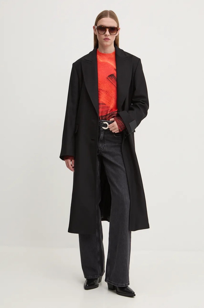Desigual sweter VAUGHAN 24WWJF48 pomarańczowy AW24