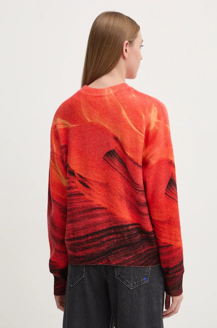 Odzież Desigual sweter VAUGHAN 24WWJF48 pomarańczowy