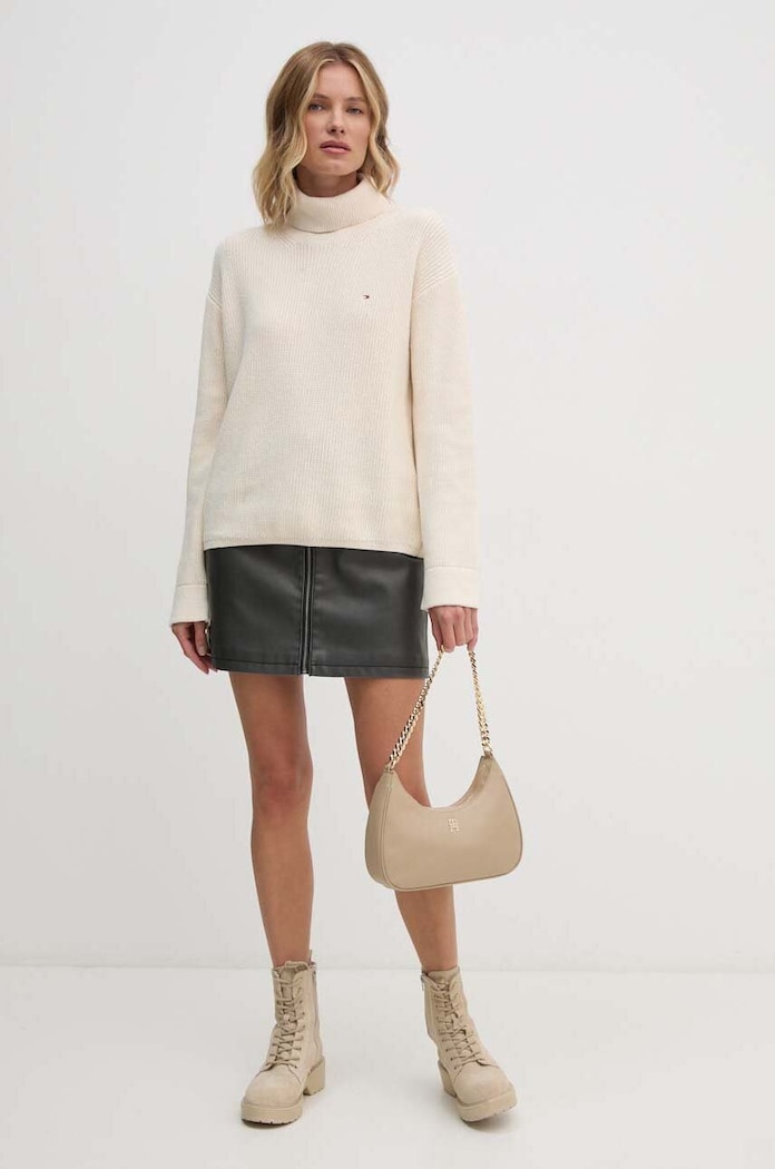 Πουλόβερ Tommy Hilfiger WW0WW43094 μπεζ AW24