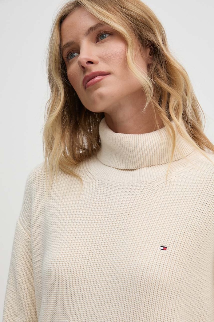 Πουλόβερ Tommy Hilfiger μπεζ WW0WW43094