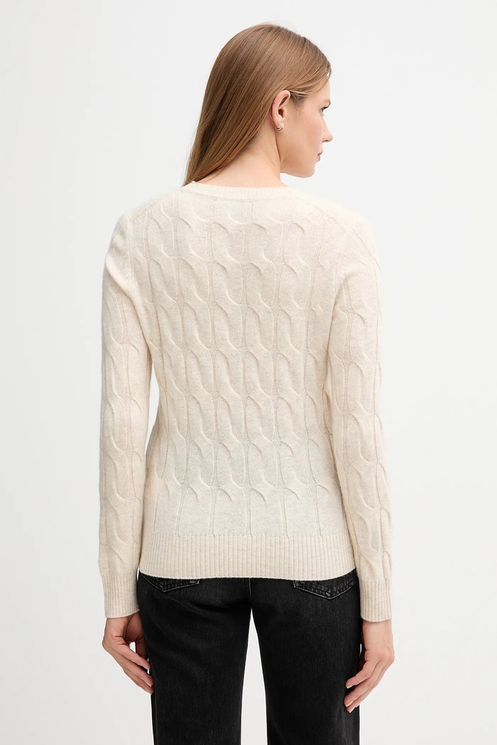 Дрехи Вълнен пуловер Tommy Hilfiger WW0WW43586 бежов
