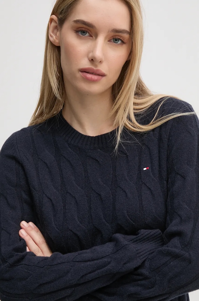 Svetr Tommy Hilfiger námořnická modř WW0WW43586