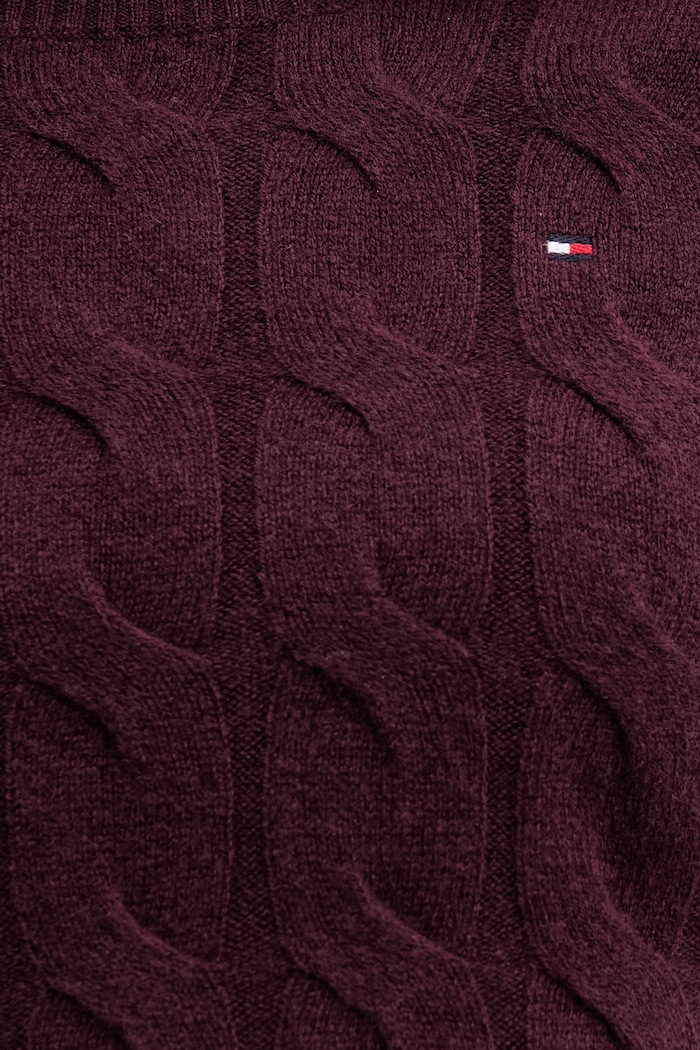 Μάλλινο πουλόβερ Tommy Hilfiger WW0WW43586 μπορντό