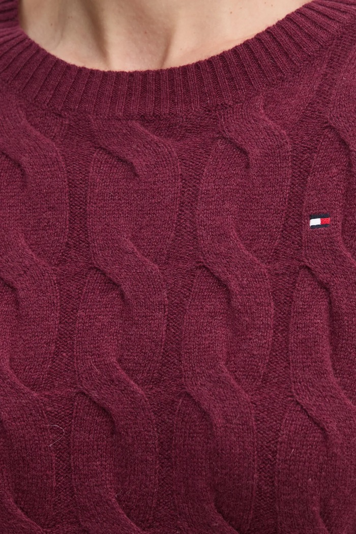 Πουλόβερ Tommy Hilfiger WW0WW43586 μπορντό