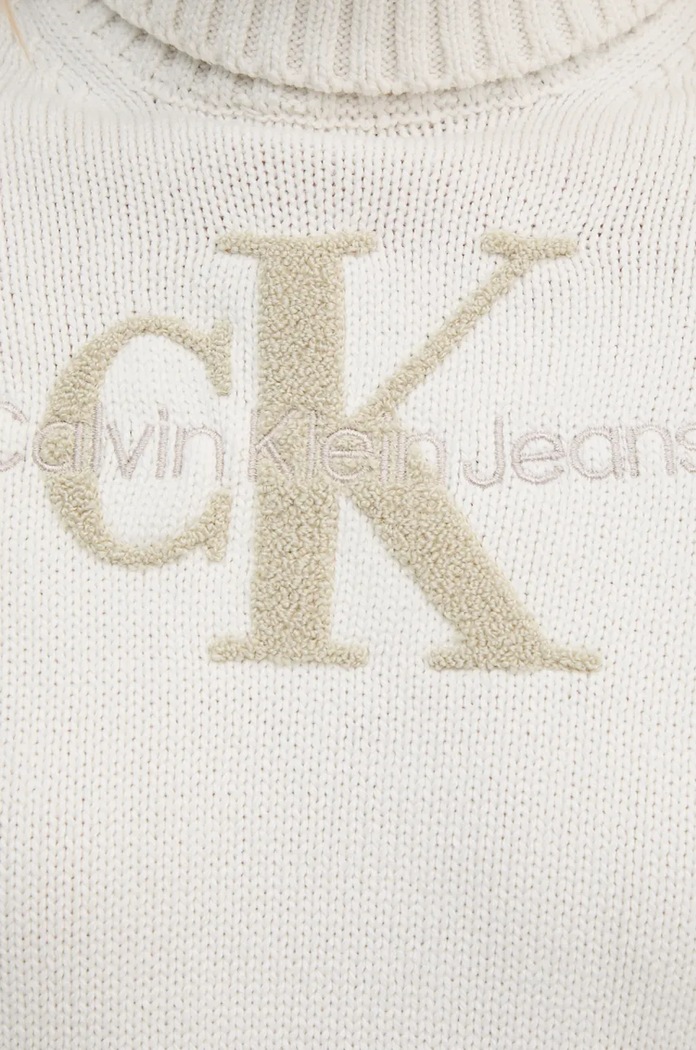 Calvin Klein Jeans pulóver J20J224229 bézs