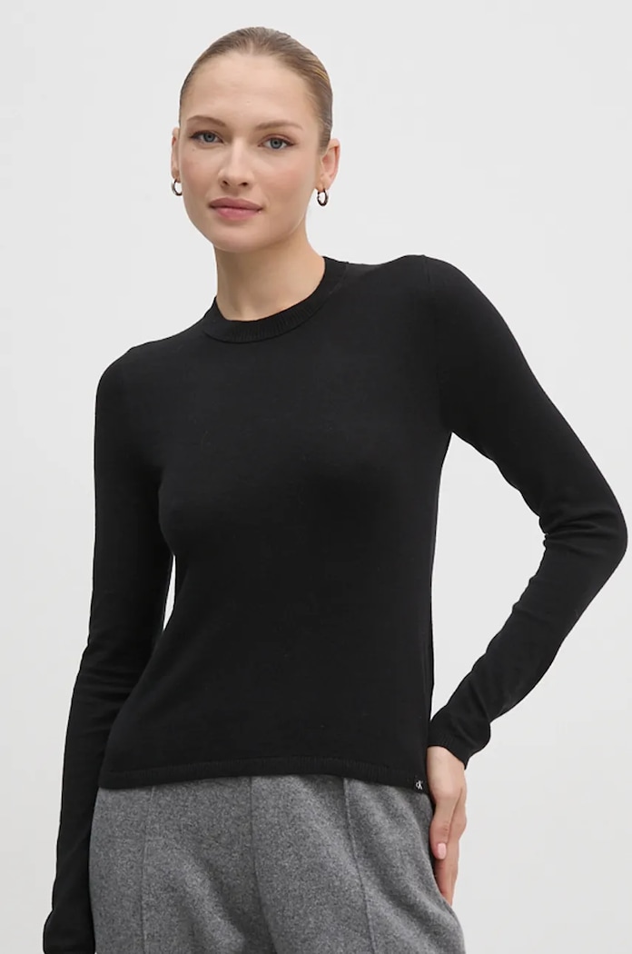 Svetr Calvin Klein Jeans kulatý černá J20J224629