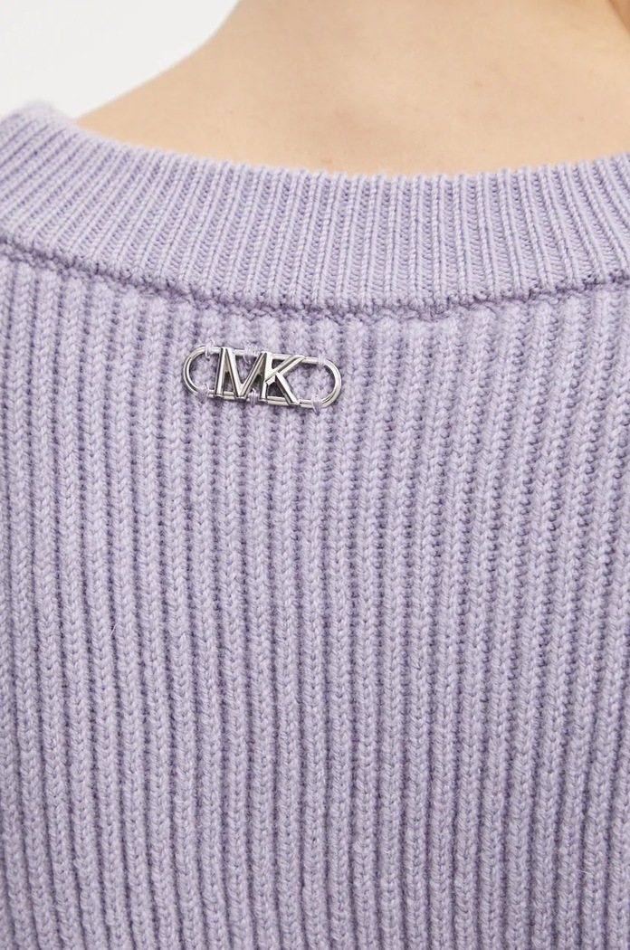 Вълнен пуловер MICHAEL Michael Kors MF460YPF2G виолетов