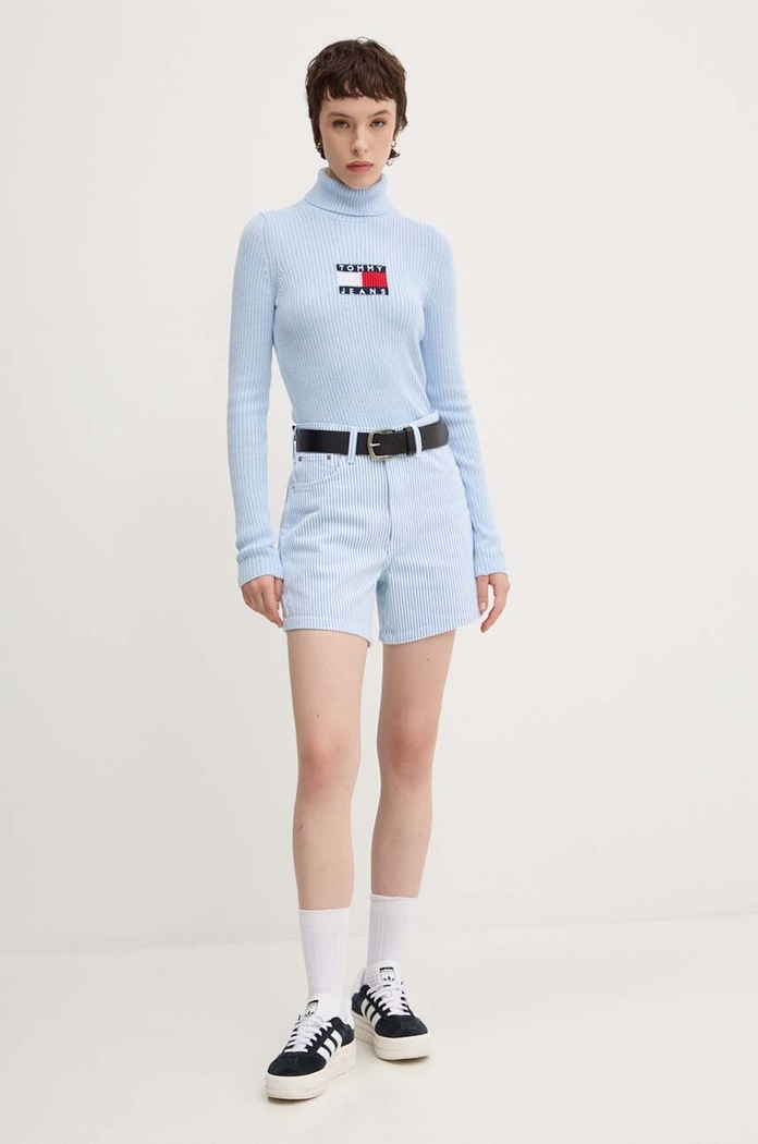 Tommy Jeans Sweter z domieszką wełny DW0DW18678 niebieski NC24