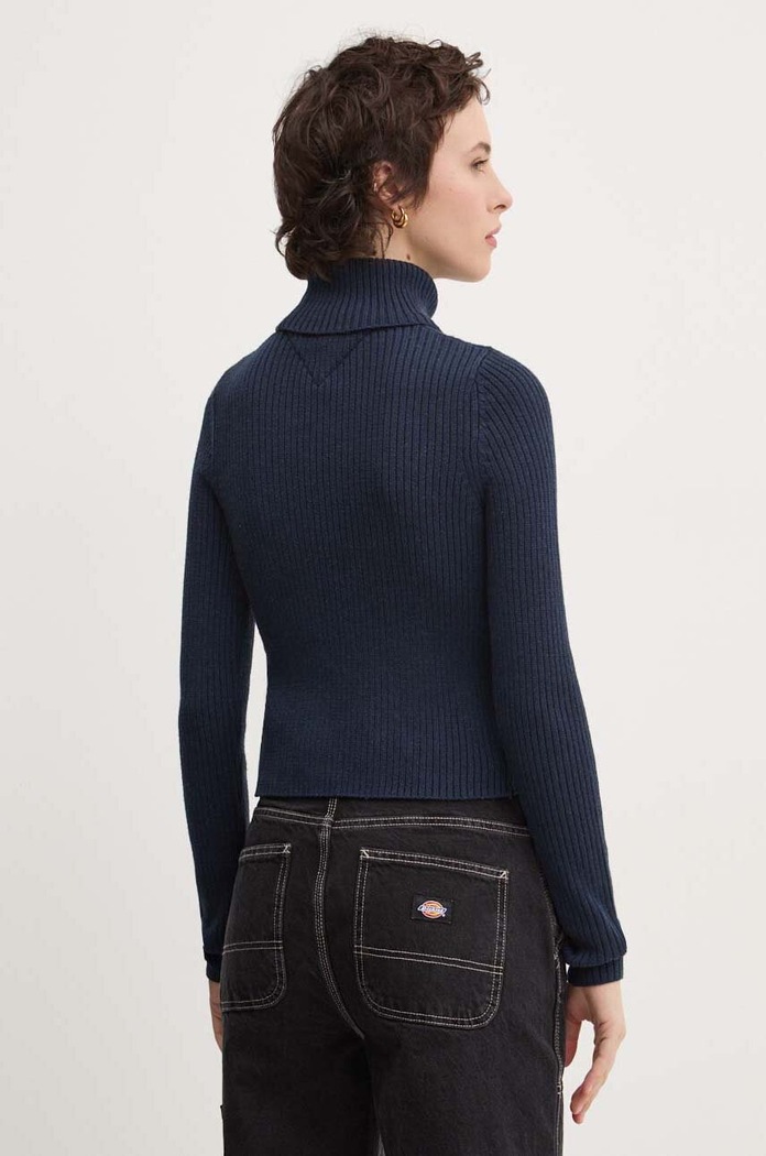 Ρούχα Πουλόβερ με προσθήκη μαλλιού Tommy Jeans DW0DW18678 σκούρο μπλε