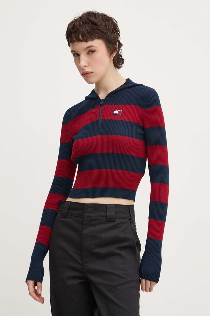 Πουλόβερ Tommy Jeans άλλο σκούρο μπλε DW0DW18679