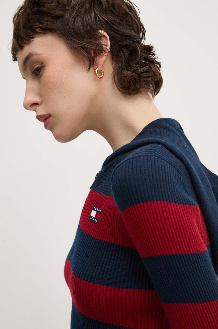Πουλόβερ Tommy Jeans σκούρο μπλε DW0DW18679