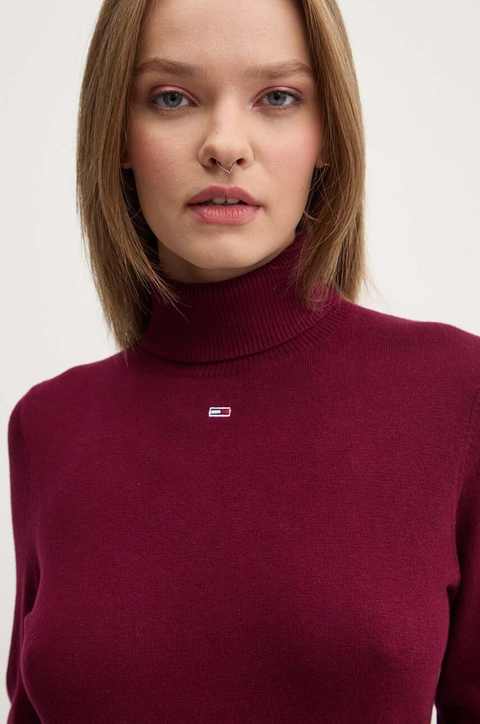 Svetr Tommy Jeans burgundské DW0DW19686