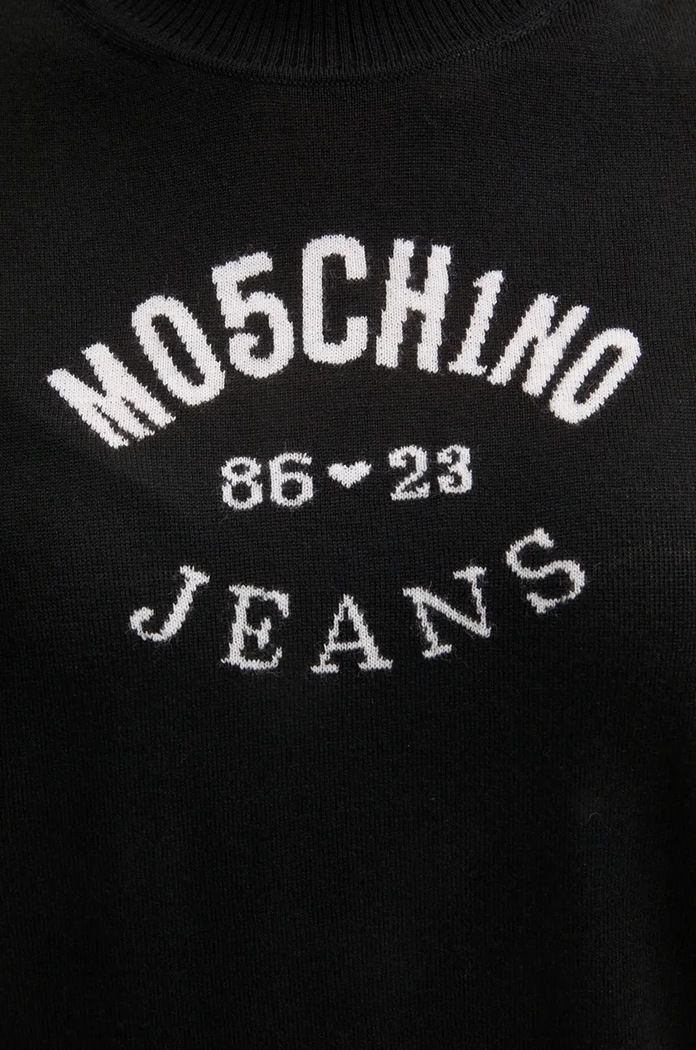 Μάλλινο πουλόβερ Moschino Jeans 0931.8700 μαύρο
